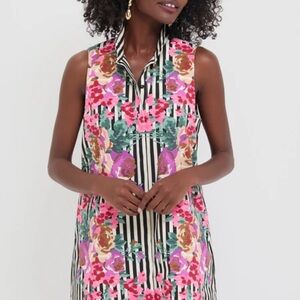 Tuckernuck Floral Striped Dress - Pink, Green, Purple